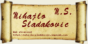 Mihajlo Sladaković vizit kartica
